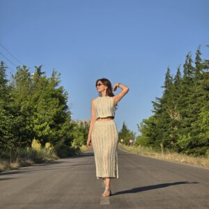 Ham Ekru Triko Takım